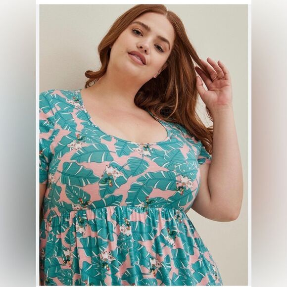 Torrid Plus size 6x / 30 Moana Heritage Slub Babydoll Tunic - Picture 2 of 10